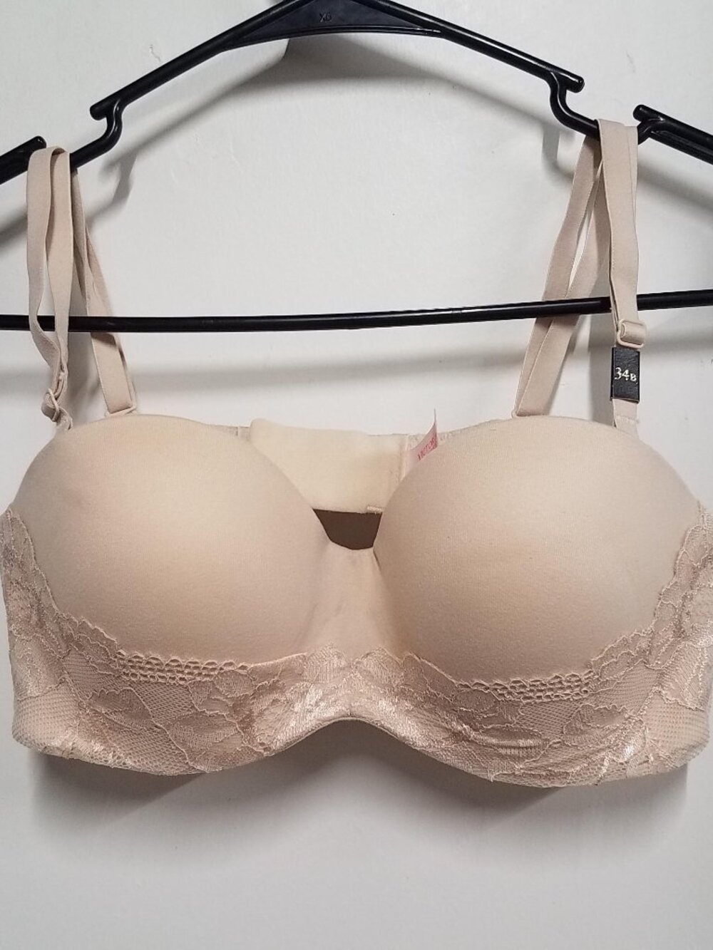 Victoria's Secret Body By Victoria Lined Strapless 34B Nude Beige 303188-M58